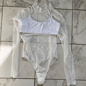 Mistress Rocks • White Mesh Body Suit
